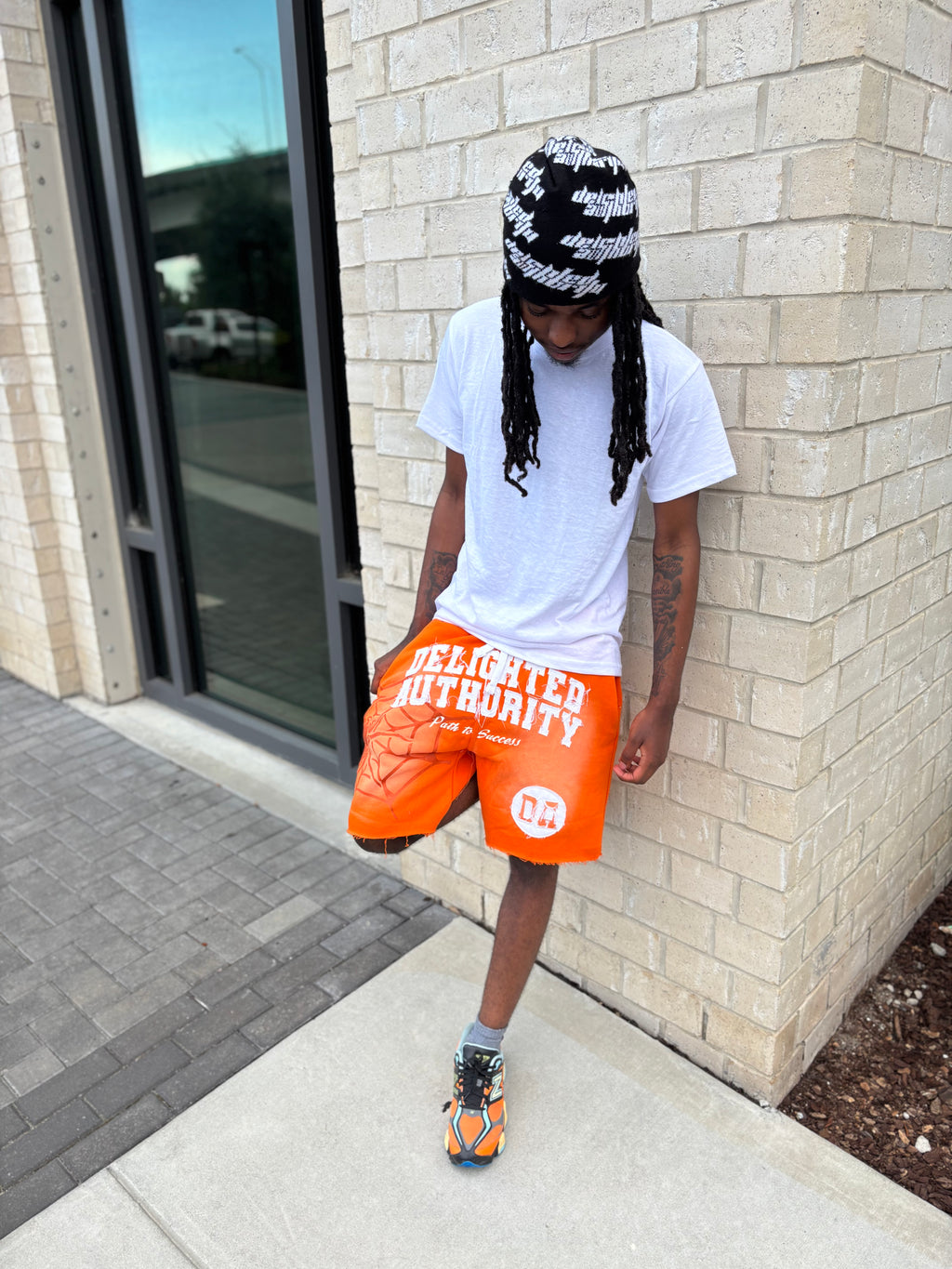Orange Spider Shorts