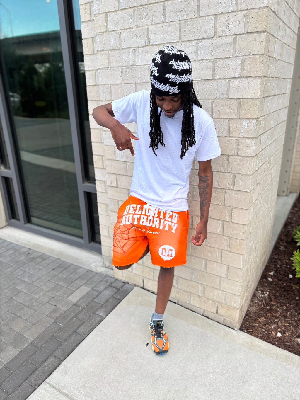 Orange Spider Shorts