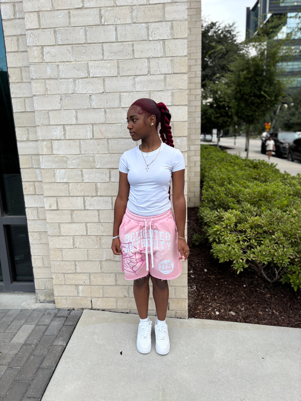 Pink Spider Shorts