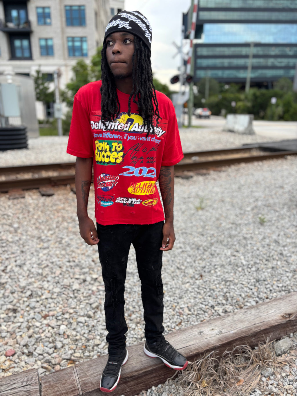 Delighted Authority Red Graphic Tee