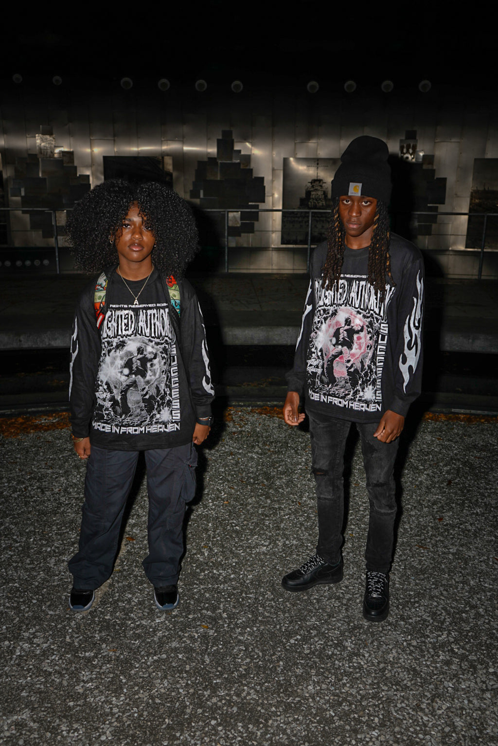 Delighted Authority Long Sleeve T shirts PINK AND BLACK