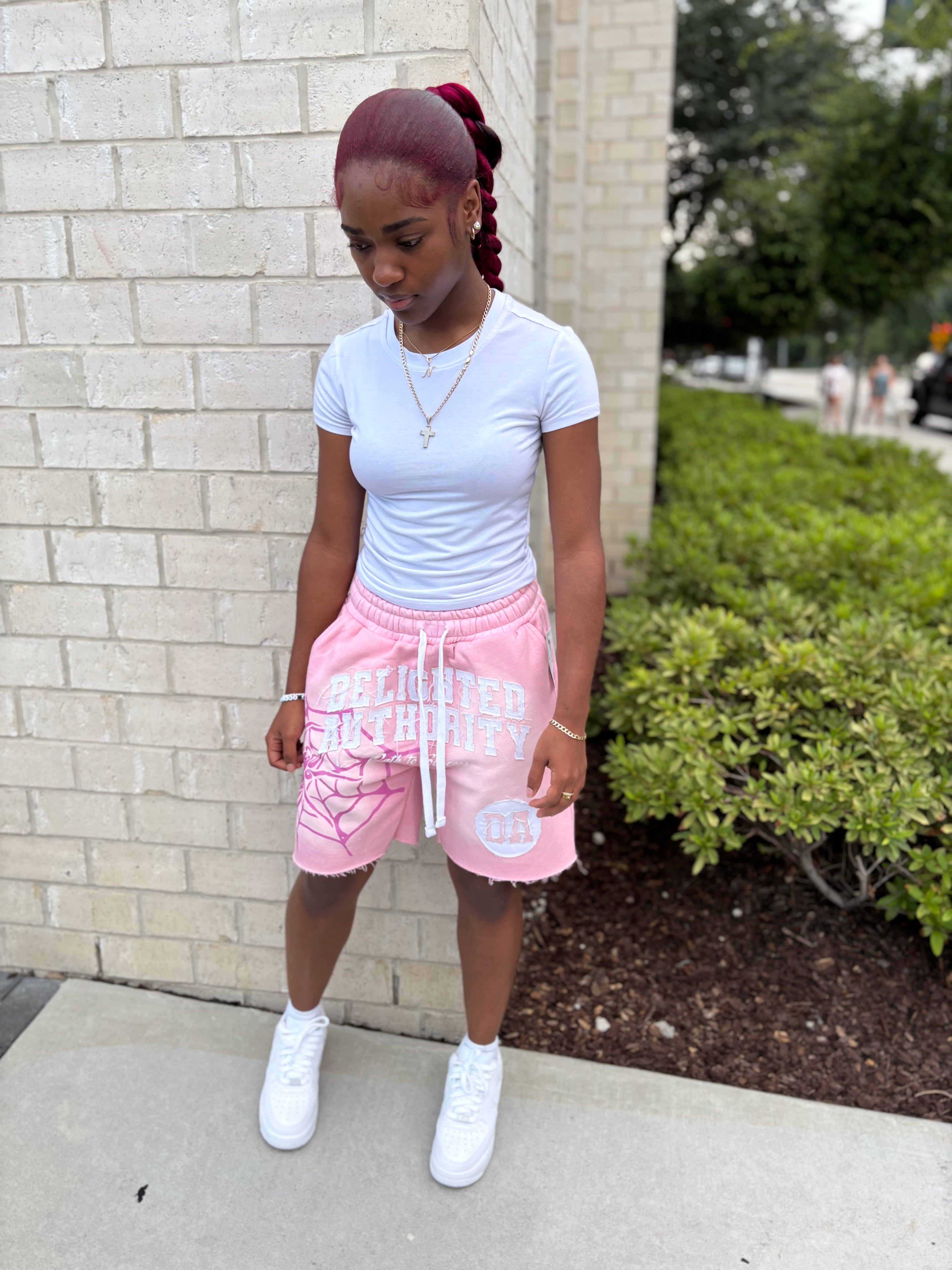 Pink Spider Shorts