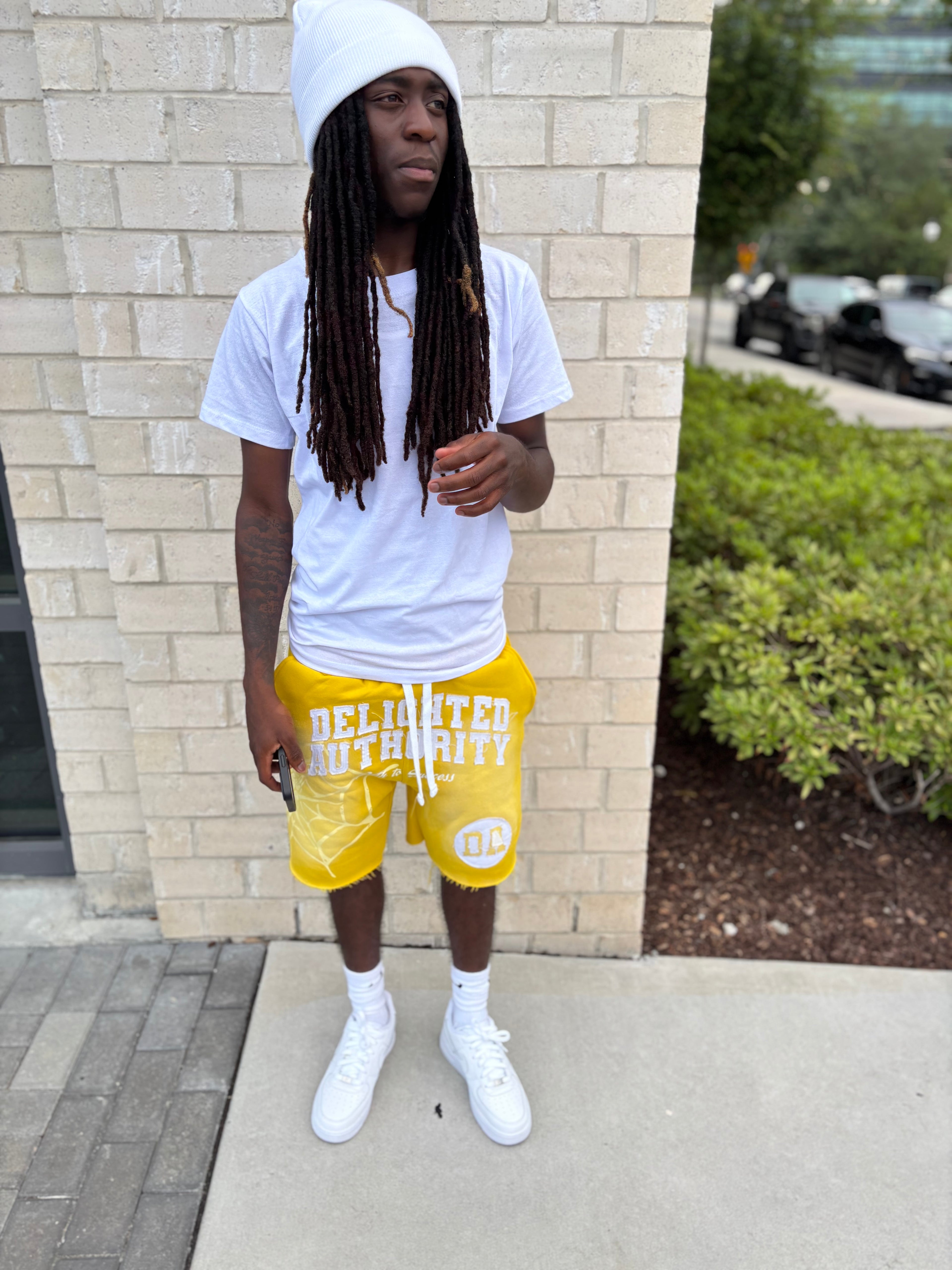 Yellow Spider Shorts