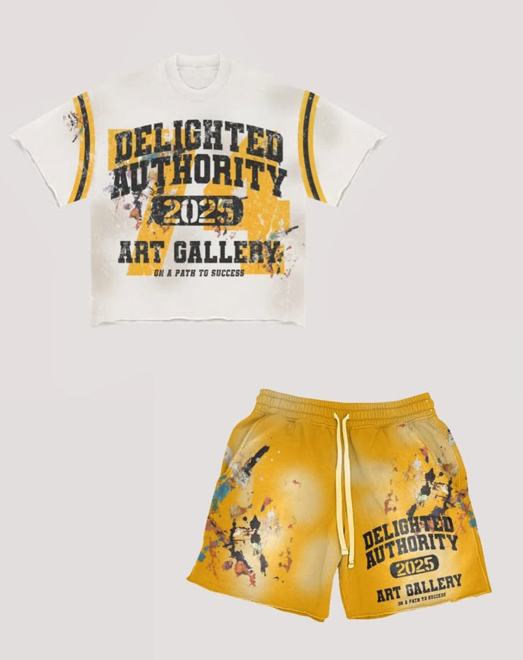 Yellow and White Art Gallery Set